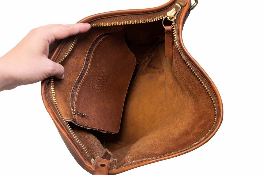 Vintage Coach 9210 Brown Glove Tanned Leather Hobo Shoulder Bag Made in USA - Picture 4 of 5